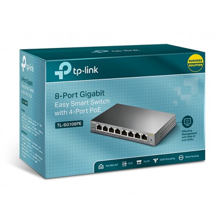 8-Port Gigabit Easy Smart Switch with 4-Port PoE