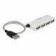 4 Port USB Hub 2.0 Mobile Black