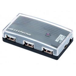 USB-HUB4-Port USB2.0, Black, with NT extern