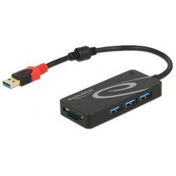 USB-HUBUSB3.1 TypC - 3x TypA +2x Slot SD Black