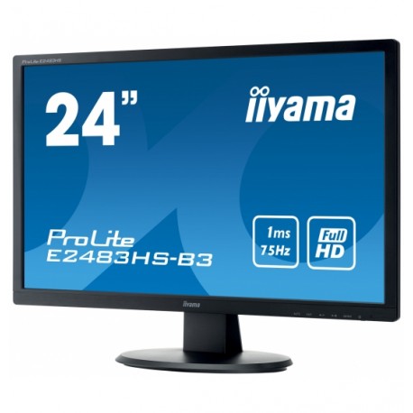 Moniteur Iiyama 24"FHD TN Panel HDMI DP VGA 1MS Speakers Black