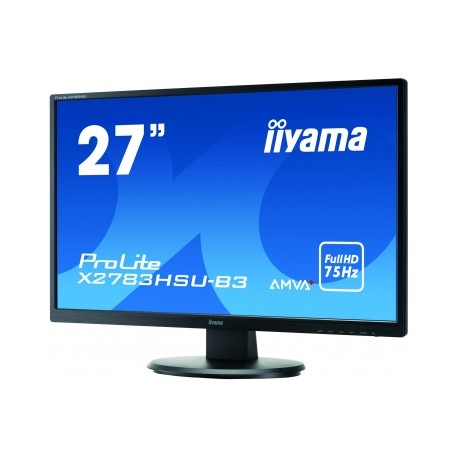 Moniteur Iiyama 27i WIDE LCD. 1920x1080 AMVA+. LED Bl. USB-Hub (2xOut).