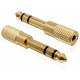 Audio Adapter3,5mm stereo  6,3mm stereo Bu/St gold