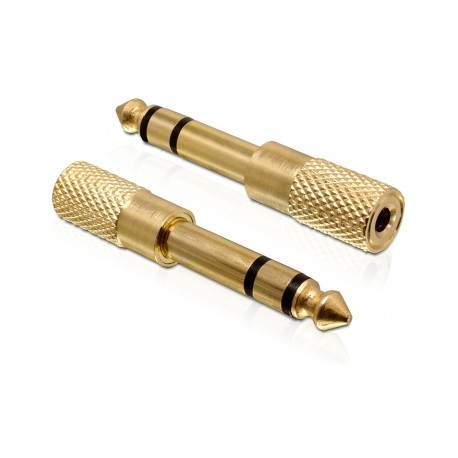 Audio Adapter3,5mm stereo  6,3mm stereo Bu/St gold