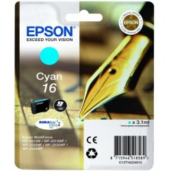 Epson 16 cartouche encre cyan capacité standard 3.1ml 165 pages RF-AM blister - Epson