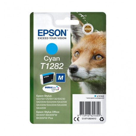 Epson T1282 cartouche d encre cyan capacité standard 3.5ml blister sans alarme - Epson