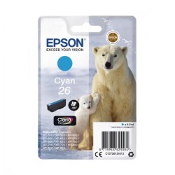 Epson 26 cartouche dencre cyan capacité standard 4.5ml 300 pages blister sans alarme - Epson