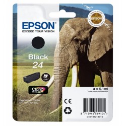 Epson 24 cartouche encre noir capacité standard 5.1ml 240 pages RF-AM blister - Epson