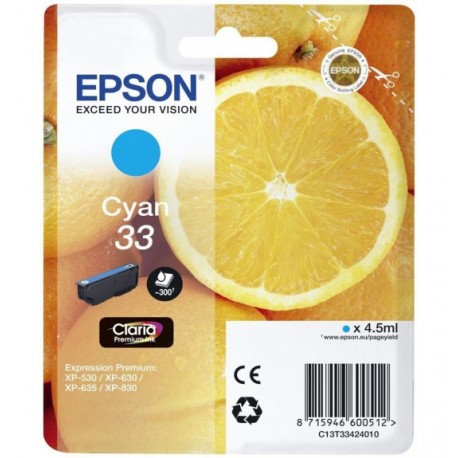 Epson Cartouche Oranges Encre Claria Premium Cyan - Epson