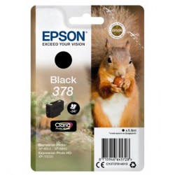 Epson Singlepack Black 378 Squirrel Clara Photo HD Ink - Epson