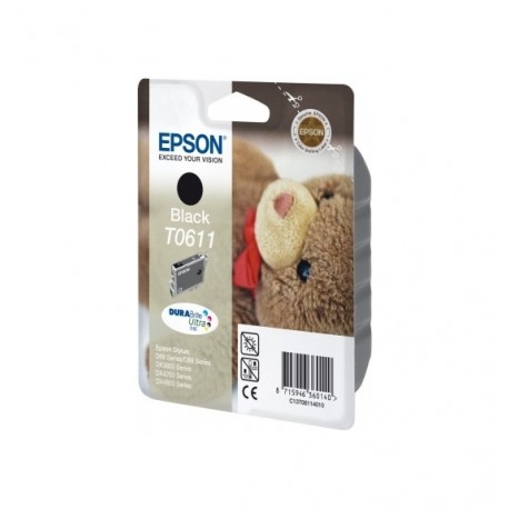 Epson T0611 inktcartridge Black standard capacity 8ml 250 Pages Blister - Epson