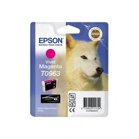 Epson T0963 inktcartridge vivid Magenta standard capacity 11.4ml Blister - Epson
