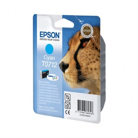 Epson T0712 cartouche dencre cyan capacité standard 5.5ml RF-AM blister - Epson