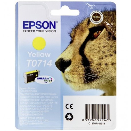 Epson T0714 cartouche dencre jaune capacité standard 5.5ml RF-AM blister - Epson