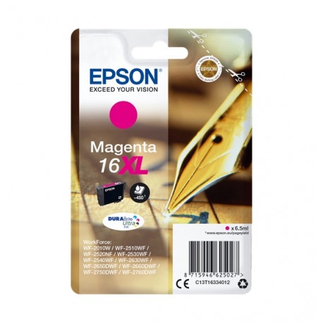Epson 16XL cartouche dencre Magenta haute capacité 6.5ml 450 pages blister sans alarme - Epson