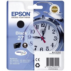 Epson 27 cartouche dencre noir capacité standard 6.2ml 350 pages blister avec alarme - DURABrite ultra encre - Epson