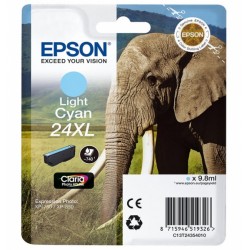 Epson 24XL cartouche dencre cyan clair haute capacité 9.8ml 740 pages blister sans alarme - Epson