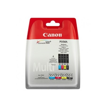 Canon CLI-551 C/M/Y/BK Multi Pack SEC Value Pck(Cyan Magnt Yllow Blck) - Canon
