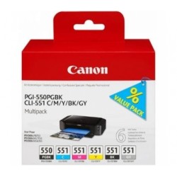 Canon Ink VP CY/MG/YL/GREY+Pigment+Photo Black - Canon