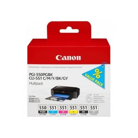Canon Ink VP CY/MG/YL/GREY+Pigment+Photo Black - Canon