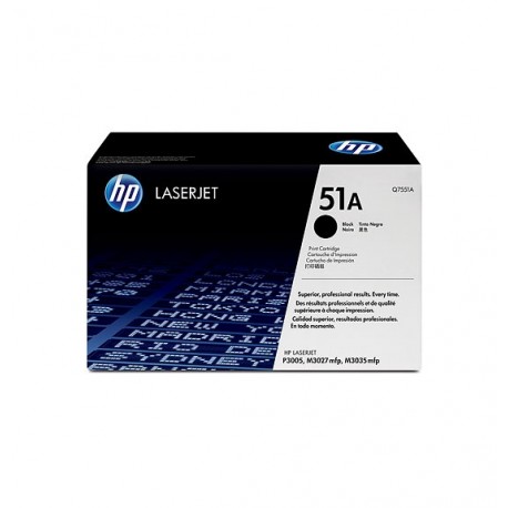 HP Q7551A 51A Black Toner Cartridge - HP