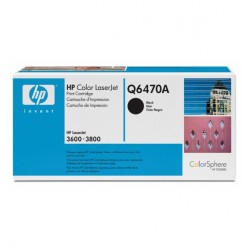 HP Q6470A 501A Black Toner Cartridge - HP
