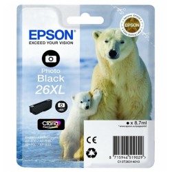 Epson 26XL cartouche dencre photo noir haute capacité 8.7ml 400 photos RF-AM blister - Epson