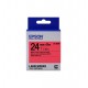 Epson Epson Label Cartridge Pastel LK-6RBP Black/Red 24mm (9m) - Epson