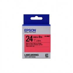 Epson Epson Label Cartridge Pastel LK-6RBP Black/Red 24mm (9m) - Epson