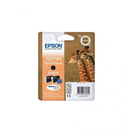 Epson INK Cartridge T0711 TWIN PACK Black HC - Epson