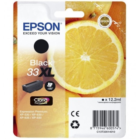 Epson 33XL Cartouche D encre Oranges Claria Premium Noir - Epson