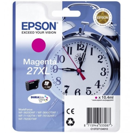 Epson 27XL cartouche dencre Magenta haute capacité 10.4ml 1.100 pages RF-AM blister - DURABrite ultra encre - Epson