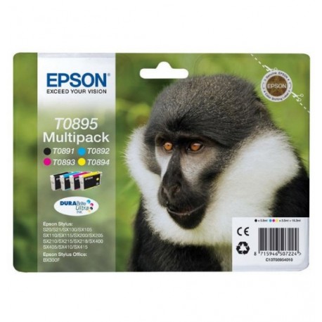 Epson Ink Cartridge T0895 Multipack (Black Cyan Magenta Yellow) - Epson