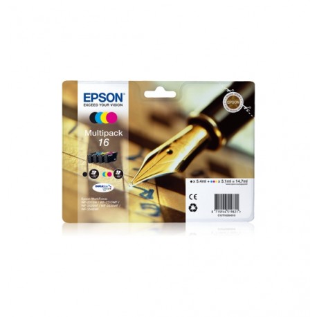 Epson 16 cartouche dencre noir et tricolore capacité standard 14.7ml blister sans alarme - Epson
