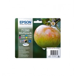 Epson T1295 cartouche d encre noir et tricolore haute capacité 11.2ml and 3 x 7ml 4-pack blister sans alarme - Epson