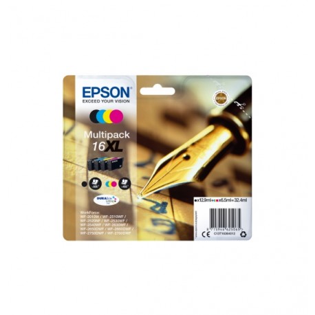 Epson 16XL cartouche dencre noir et tricolore haute capacité 32.4ml blister sans alarme - Epson