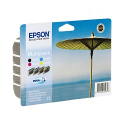 Epson T0445 inktcartridge Black and 3 Colors standard capacity z: 13ml, k: 8ml z: 600 pages, k: 250 pages combopack Blister