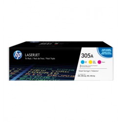 HP 305A tonercartridge cyaan, Magenta en Yellow standard capacity 2.600 Pages 3-pack - HP