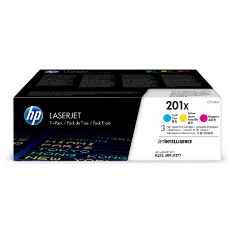 HP Toner CARTRIDGE 201X C/Y/M Triple Pack - HP