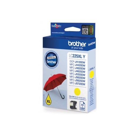 Brother LC-225XL cartouche d'encre jaune haute capacité pack de 1 - Brother
