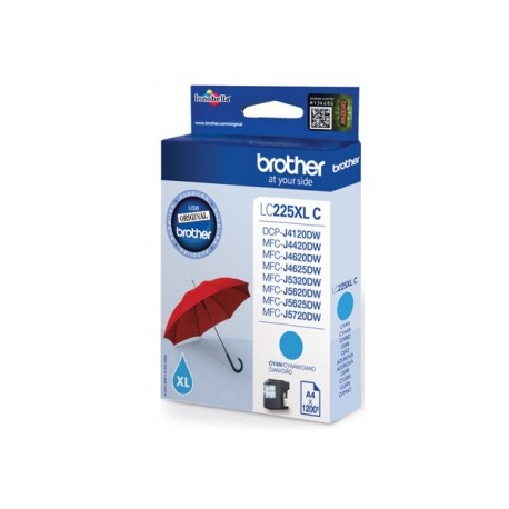 Brother LC-225XL cartouche d'encre cyan haute capacité pack de 1 - Brother