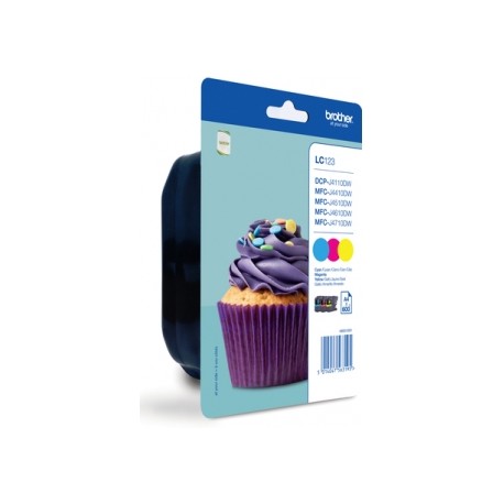 Brother LC-123 inktcartridge Cyan, Magenta and Yellow standard capacity Blister - Brother