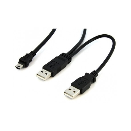 3 FT USB Y CABLE FOR EXTERNAL HARD DRIVE - USB A TO MINI B UK - Startech