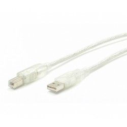 10 ft Transparent USB 2.0 Cable - A to B - Startech