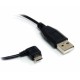 1 ft / 30cm Micro USB Cable - A to Right Angle Micro B - USB Type A (M) - 90 Degree Micro-USB Type B (M) - Black - Startech