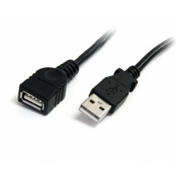 10 ft Black USB 2.0 Extension Cable A to A - 10ft USB 2.0 Extension Cable - 10ft USB male female Cable - Startech