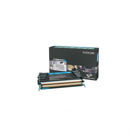 Lexmark C736, X736, X738 tonercartridge Cyan high capacity 10.000 Pages