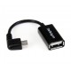 5in Right Angle Micro USB to USB OTG Host Adapter MF - Angled Micro