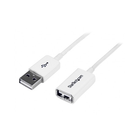 1m White USB 2.0 Extension Cable A to A - MF - Startech