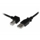 2m USB 2.0 A to Left Angle B Cable - MM - Startech